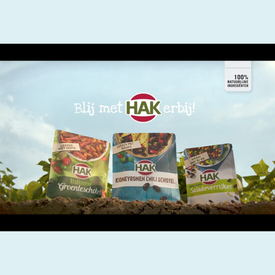 Foodstyling voor TV-commercial van HAK met Herman Den Blijker.