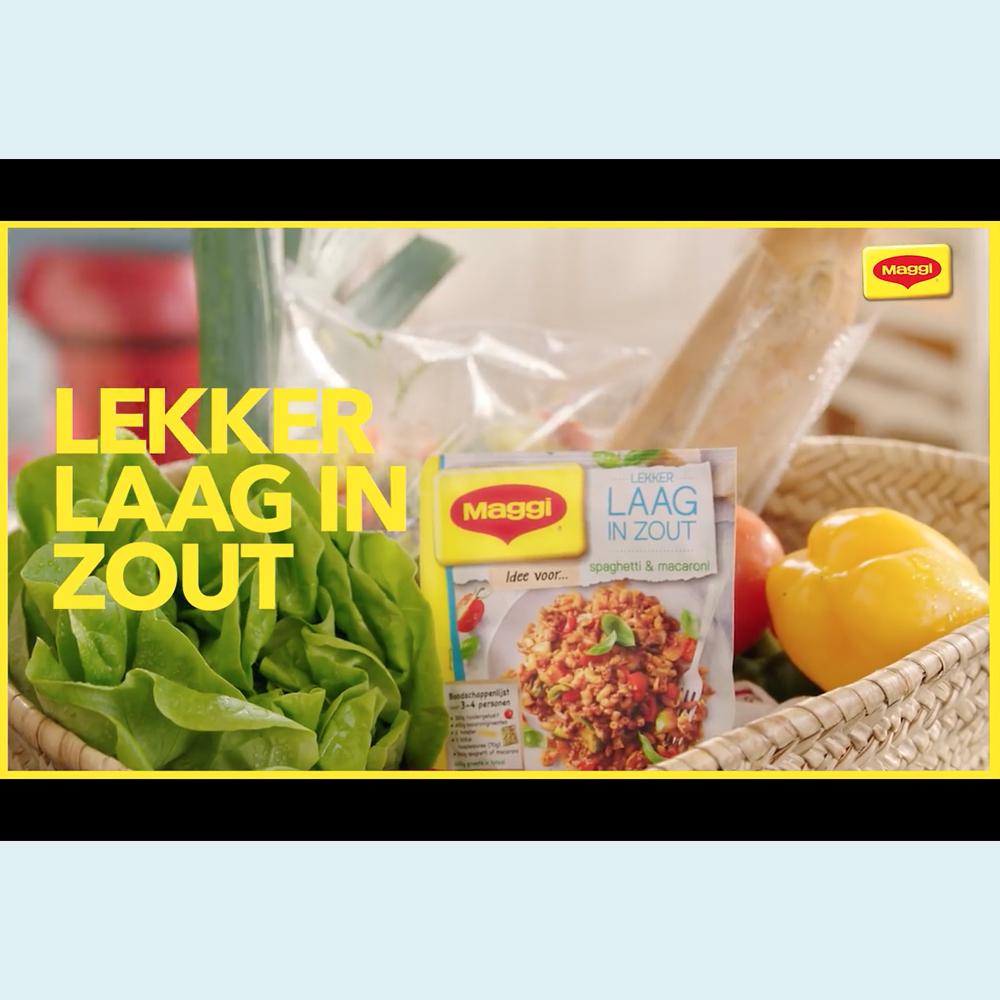 Foodstyling voor TV-commercial van Maggi Lekker Laag In Zout.