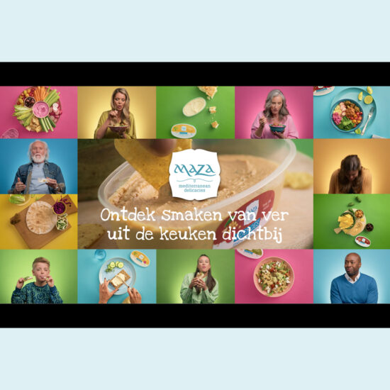 Foodstyling voor TV-commercial van Maza